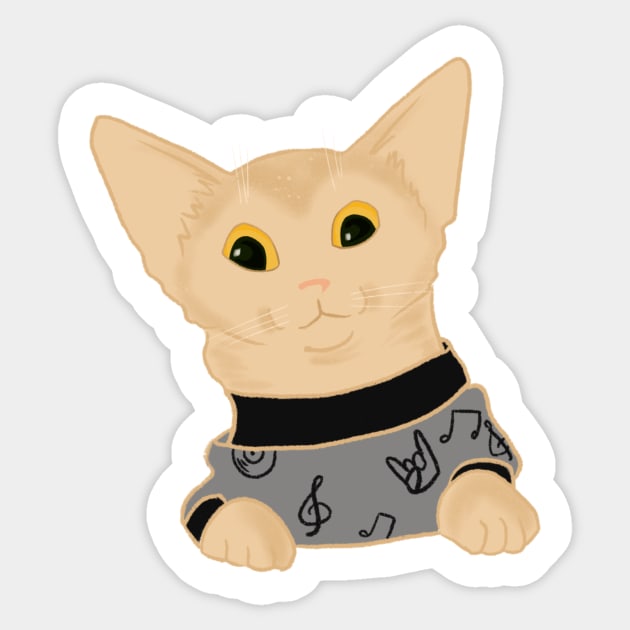 Funny kitten Sticker by Zjuka_draw